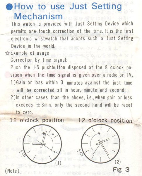 Pièce Horlogère Citizen – Setting Lever Pour Montres Cosmotron Vintage – Acier Inox
